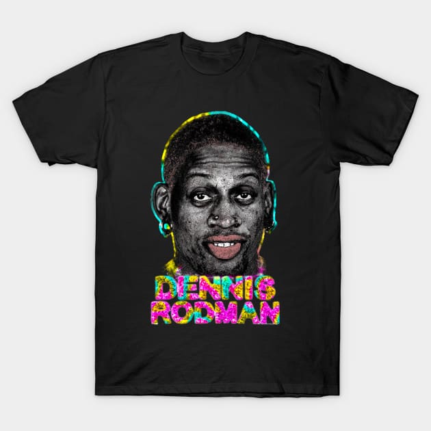 Dennis Rodman Bulls T-Shirt by Wkenca Barada